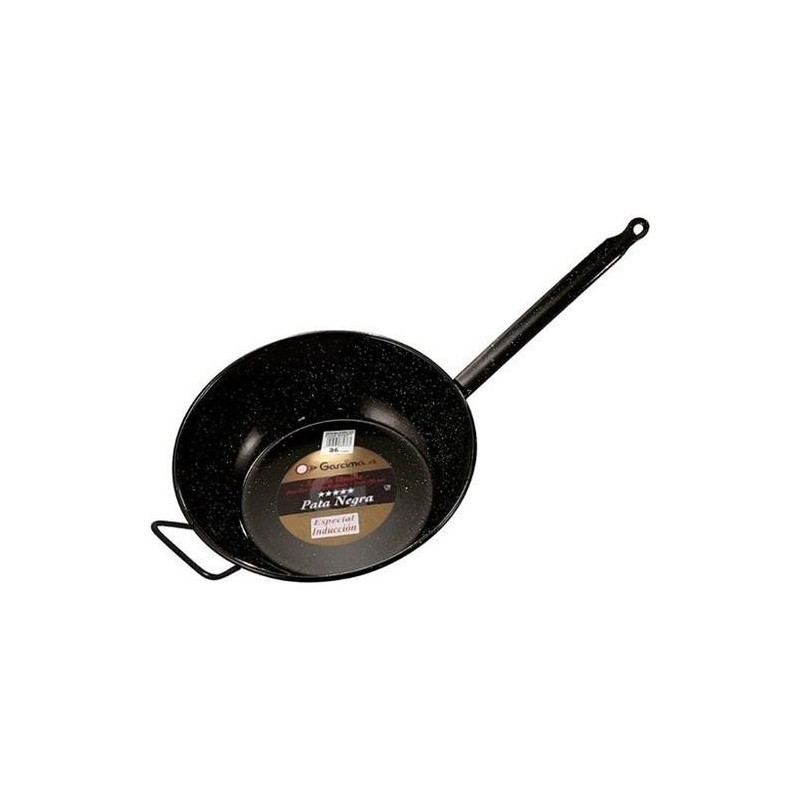 Deep enamelled pan one handle pan