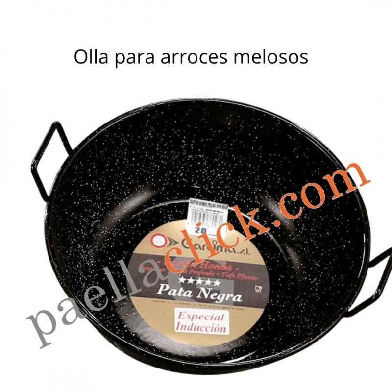 Sarten Honda con asas esmaltada Pata Negra" 36 cm"