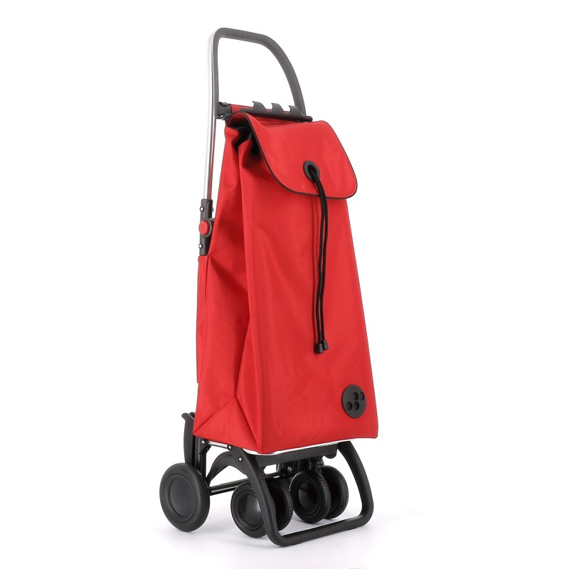 Carro de la compra Rolser I-Max MF 4 ruedas, 2 giratorias, plegable – Rojo