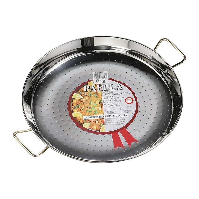 La Ideal - Paellera Valenciana Acero Inoxidable 46 cm